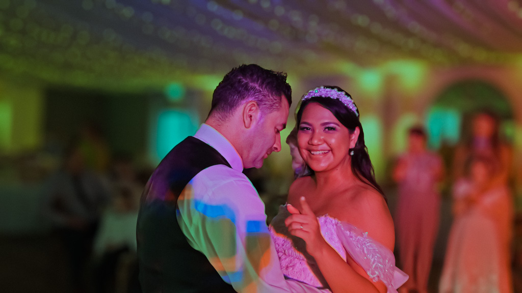 First dance moment captured in a Belfast wedding film by E Vision Productions